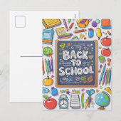 Cartes Pour Fêtes Annuelles Bienvenue à l'école ! (Devant / Derrière)