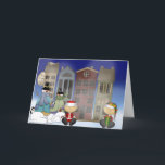 Cartes Pour Fêtes Annuelles Bienvenue à Snowman<br><div class="desc">Un design amusant pour tous à Noël est mon design "Snowman Welcome". Le design présente les elfes et les bonhommes de neige à l'extérieur de leurs maisons de ville accueillant chacun. Le design a été créé par Sketchart26 à l’aide d’oeuvres de Trina Clark & Digi Web Studio (www.digiwebstudio.com) et d’un...</div>