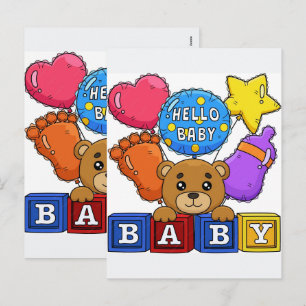 Cartes Pour Fêtes Annuelles Bienvenue à votre nouveau bébé 2026
