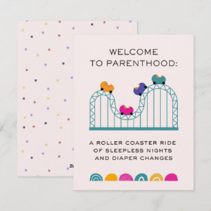 CARTES POUR FÊTES ANNUELLES BIENVENUE AU DESSOUS DE VERRE PARENTHOOD ROLLER