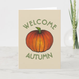 Cartes Pour Fêtes Annuelles Bienvenue Automne Automne Harvest Thanksgiving Cit