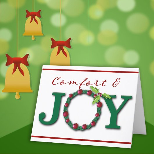 Cartes Pour Fêtes Annuelles Bienvenue de Noël Confort & Joie