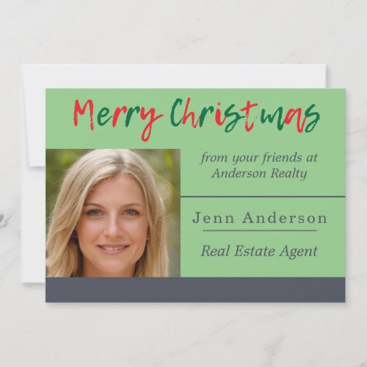 Cartes Pour Fêtes Annuelles Bienvenue de Noël immobilier (Devant)