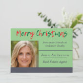 Cartes Pour Fêtes Annuelles Bienvenue de Noël immobilier (Debout devant)