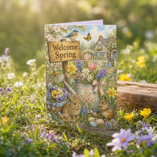 Cartes Pour Fêtes Annuelles Bienvenue Printemps Pensées pour Vous