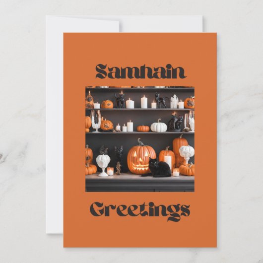 Cartes Pour Fêtes Annuelles Bienvenue Samhain  (Devant)