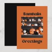 Cartes Pour Fêtes Annuelles Bienvenue Samhain  (Devant / Derrière)