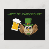 Cartes Pour Fêtes Annuelles Bière Boire Chouette Saint Patrick's Day | Personn (Devant)
