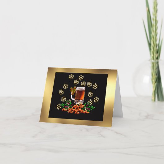 Cartes Pour Fêtes Annuelles Bière et arachides (Devant)