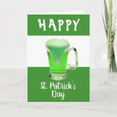Cartes Pour Fêtes Annuelles Bière verte Joyeuse Saint Patrick`s day (Devant)