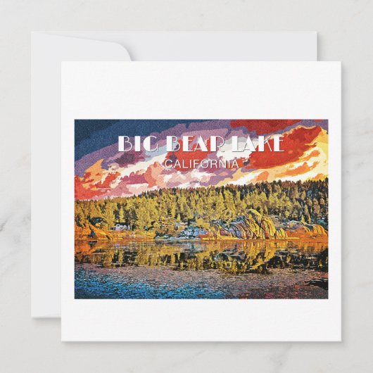 Cartes Pour Fêtes Annuelles Big Bear Lake (Devant)