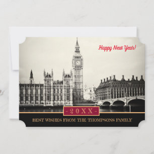 Cartes Pour Fêtes Annuelles Big Ben Londres, Westminster et Bonne Année ! Cart