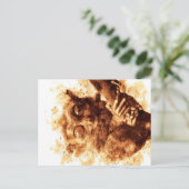 Cartes Pour Fêtes Annuelles Big Eyes Monkey Coffee Art_633c3e6ae98b6de43e0a6dc (Debout devant)