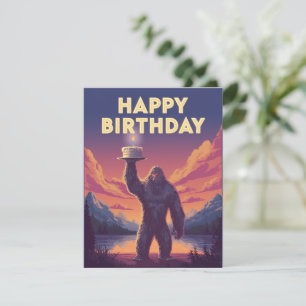 Cartes Pour Fêtes Annuelles Big Foot Birthday Cryptozoology Art bizarre drôle