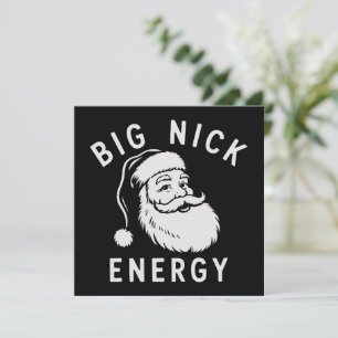 Cartes Pour Fêtes Annuelles Big Nick Énergie Drôle Xmas Gros Père Noël Saint 