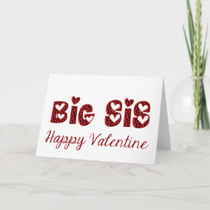 Cartes Pour Fêtes Annuelles Big Sis I Lote Cute Cupid Typographie Valentine