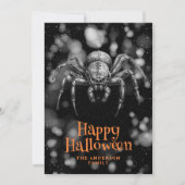 Cartes Pour Fêtes Annuelles Big Spider Cobweb Happy Halloween Card (Devant)