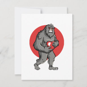 Cartes Pour Fêtes Annuelles bigfoot cœur valentines day