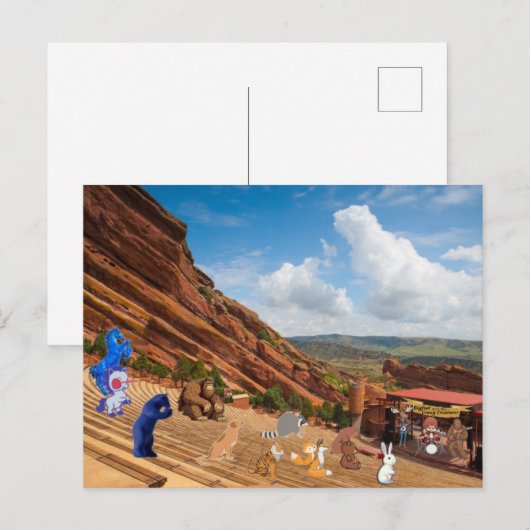 Cartes Pour Fêtes Annuelles Bigfoot de Red Rocks (Devant / Derrière)