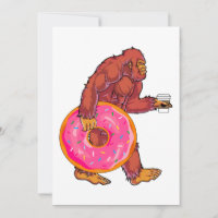 Bigfoot drôle marcher avec la grande beigne et le