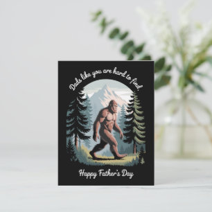 Cartes Pour Fêtes Annuelles Bigfoot Fête des pères Sasquatch Drôle Papa