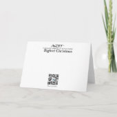 CARTES POUR FÊTES ANNUELLES BIGFOOT NOËL - ARBRE DÉCORÉ (Dos)