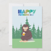 Cartes Pour Fêtes Annuelles Bigfoot Sasquatch Fête des pères Appartement de va (Devant)