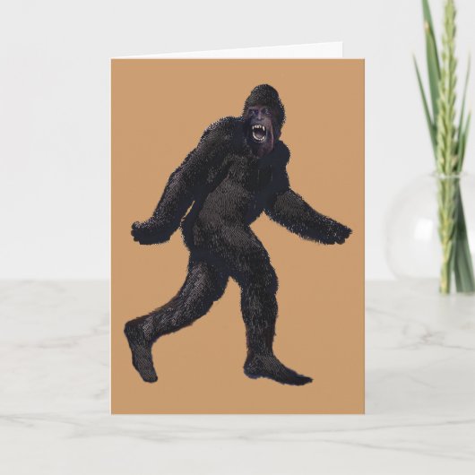 Cartes Pour Fêtes Annuelles Bigfoot Sasquatch Yetti (Devant)