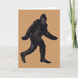 Cartes Pour Fêtes Annuelles Bigfoot Sasquatch Yetti