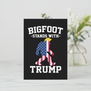 Cartes Pour Fêtes Annuelles Bigfoot Se Déplace Avec Les Élections Trump De 202