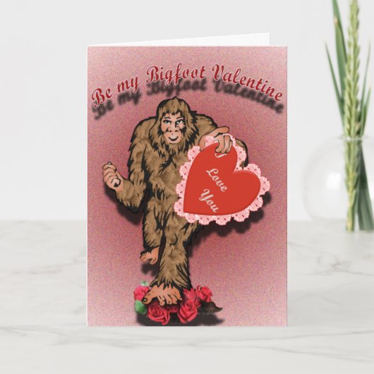 Cartes Pour Fêtes Annuelles Bigfoot Valentine (Devant)