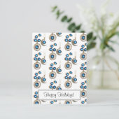 Cartes Pour Fêtes Annuelles Bijoux de Noël Arbre bleu noir brillant Lune (Debout devant)