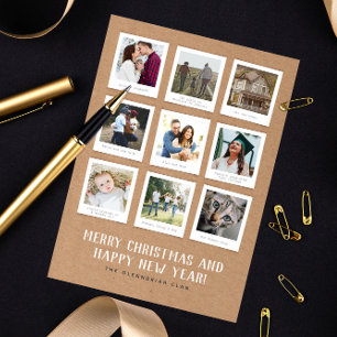Cartes Pour Fêtes Annuelles Bilan annuel de neuf photos instantanées