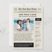 Cartes Pour Fêtes Annuelles Bilan de l'année Bonne Année Journal (Devant)