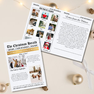 Cartes Pour Fêtes Annuelles Bilan de l'année Noël Journal Multi Photo