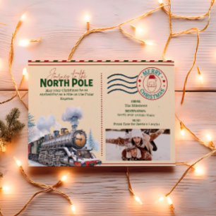 Cartes Pour Fêtes Annuelles Billet de Noël Express Polaire Photo