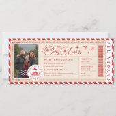 Cartes Pour Fêtes Annuelles Billet de train du North Pole Express pour photo d (Devant)