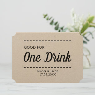 Cartes Pour Fêtes Annuelles Billets de boissons personnalisés Pièces de jetons