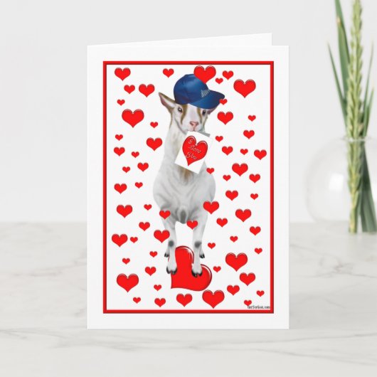 Cartes Pour Fêtes Annuelles Billy Goat Valentine Card (Devant)