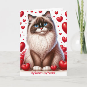 Cartes Pour Fêtes Annuelles Birman Bliss : Valentine's Day Holiday Card