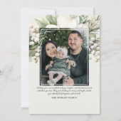 Cartes Pour Fêtes Annuelles Birth New Baby Photo Wreath Christmas Miracle (Dos)