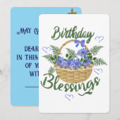 Cartes Pour Fêtes Annuelles Birthday Blessings (Devant / Derrière)