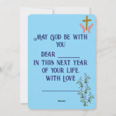 Cartes Pour Fêtes Annuelles Birthday Blessings (Dos)