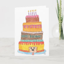 Birthday Cake with Dog