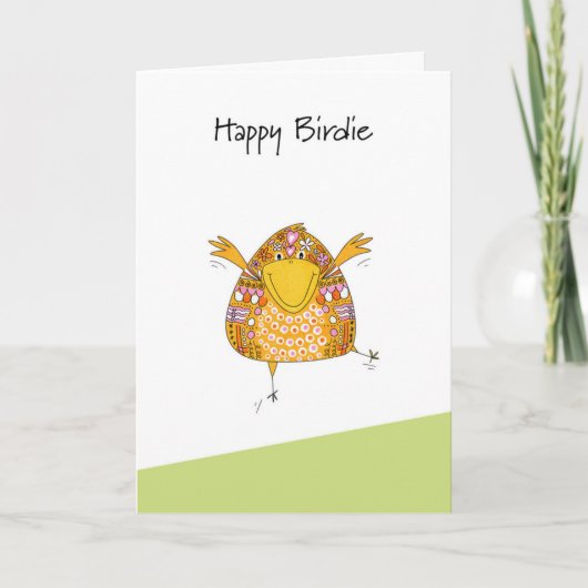 Cartes Pour Fêtes Annuelles Birthday Happy Birdie (Devant)