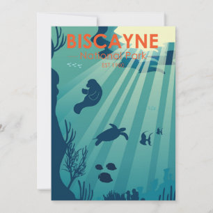 Cartes Pour Fêtes Annuelles Biscayne National Park Floride Sous-marin Maritime