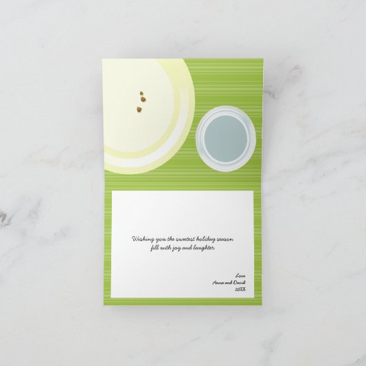 Cartes Pour Fêtes Annuelles biscuits au lait merry & douce green rayures vacan (Intérieur)