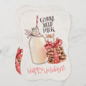 Cartes Pour Fêtes Annuelles biscuits de Noël au lait cuits dans la cuisine de (Devant / Derrière)