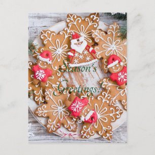 Cartes Pour Fêtes Annuelles biscuits de Noël de flocon de neige