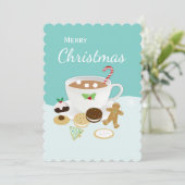 Cartes Pour Fêtes Annuelles Biscuits de Noël et chocolat chaud (Debout devant)